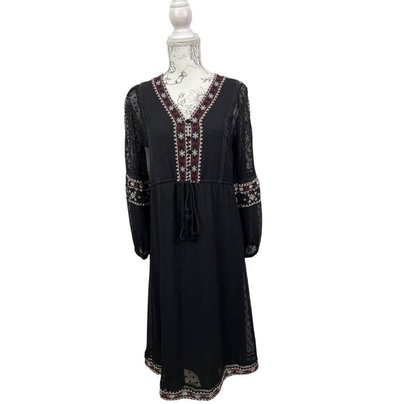 Zara Women Oversized Swiss Dot Embroidery Midi Dress Size XS - Picture 9 of 14